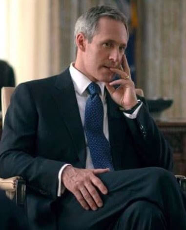 Nadine Gill son Michel Gill as President Garett Walker.